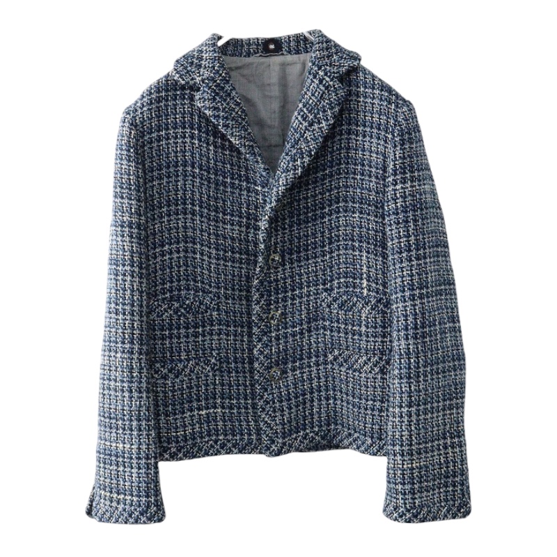 45R 藍ミックスツイードジャケット