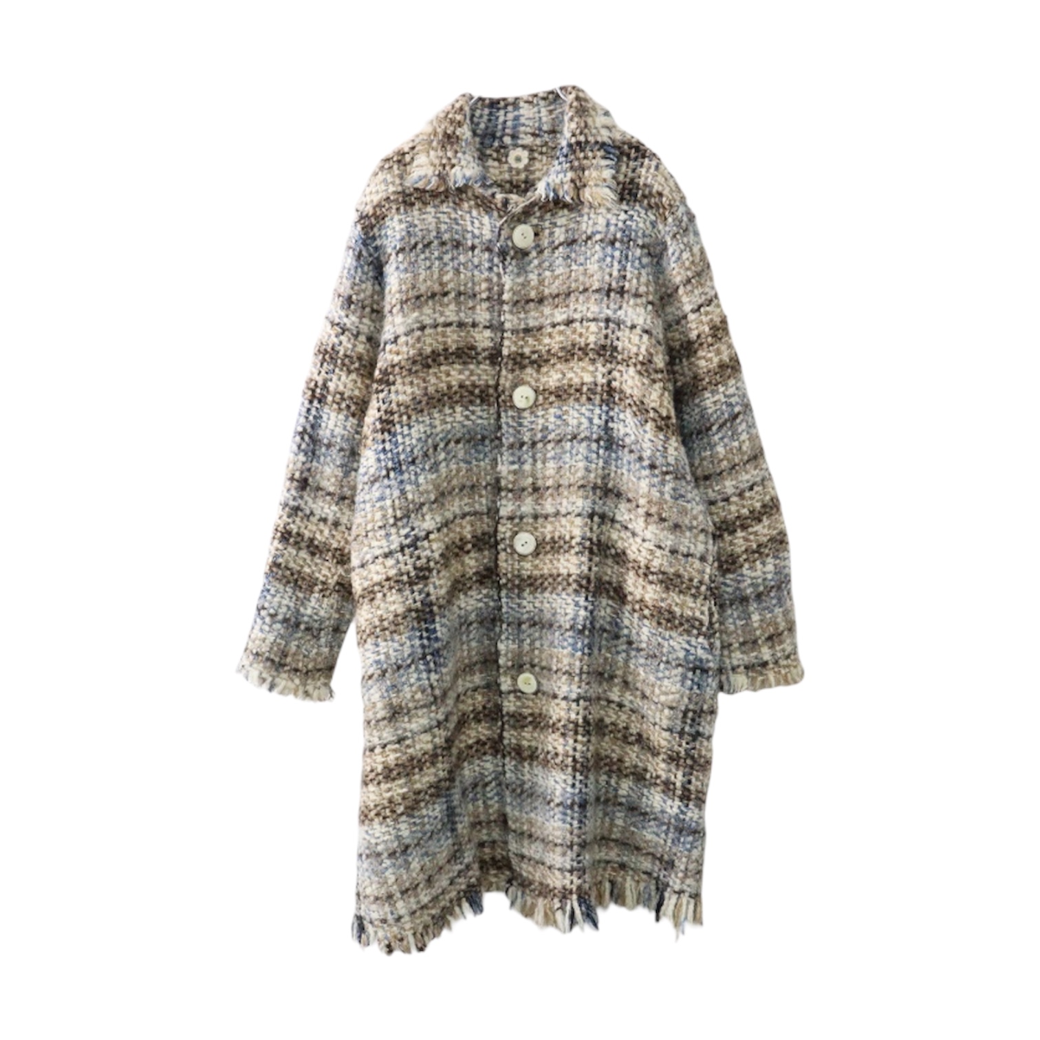 45R ブランケット藍ツイードコート