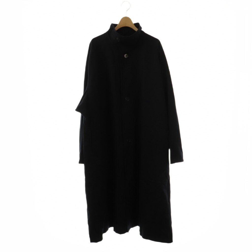 CABaN コットンカシミヤ バイカラークルーネックカーディガン