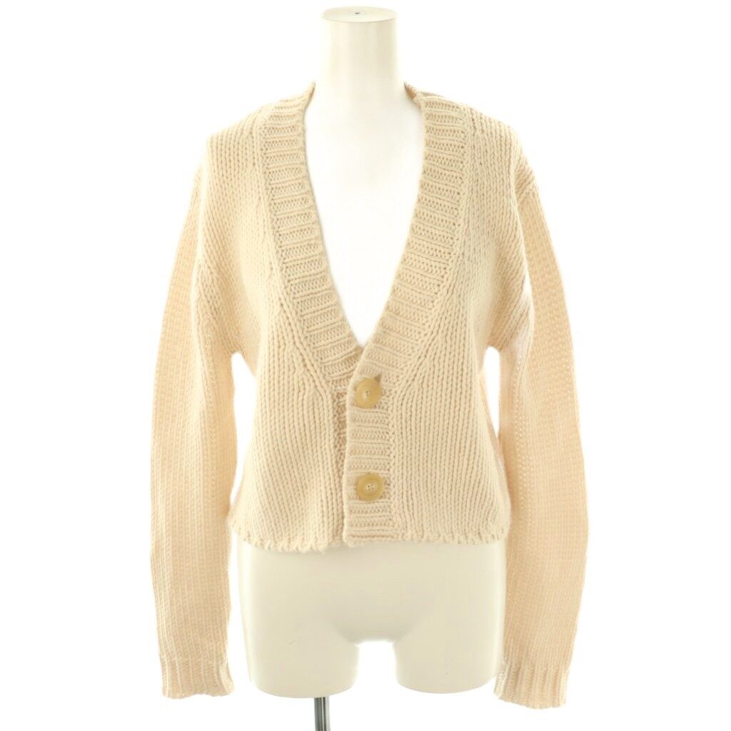 CABaN ウールカシミヤ ビッグボタンカーディガン