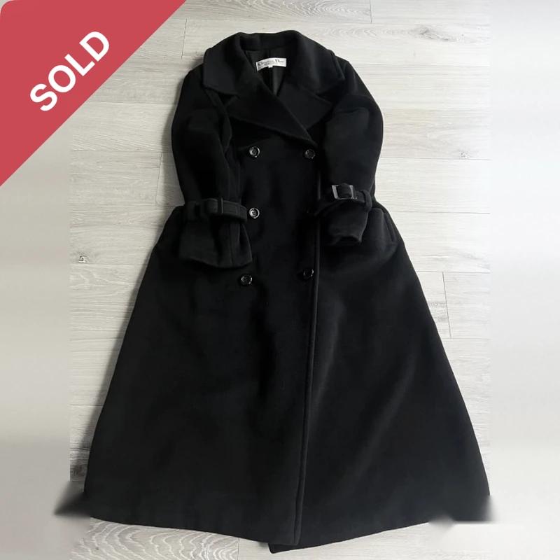 Christian Dior カシミヤ ロングコート アンゴラ ダブル