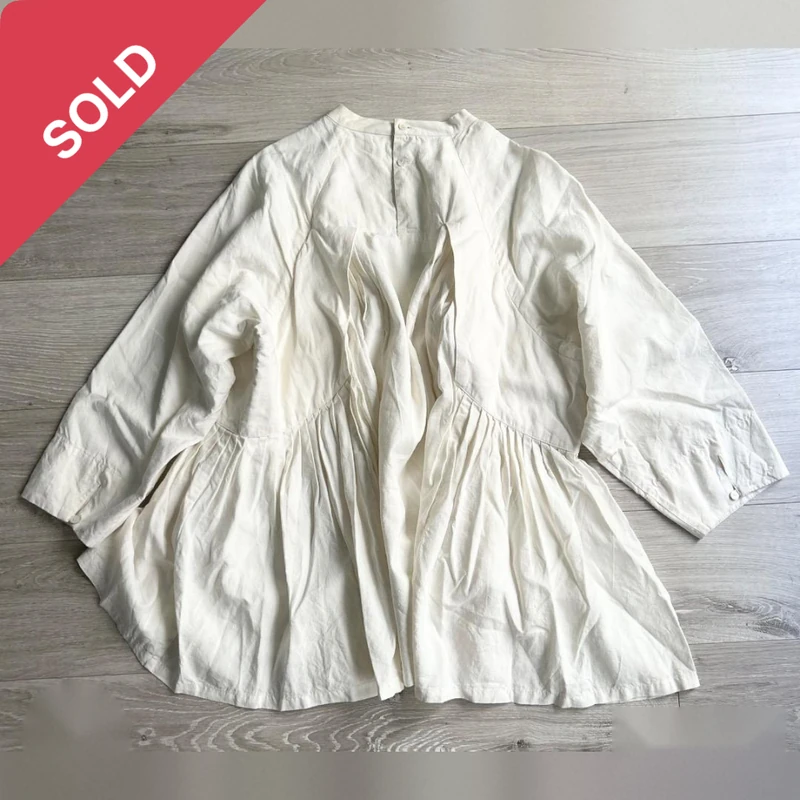 ARTS&SCIENCE side pleats blouse シルク混